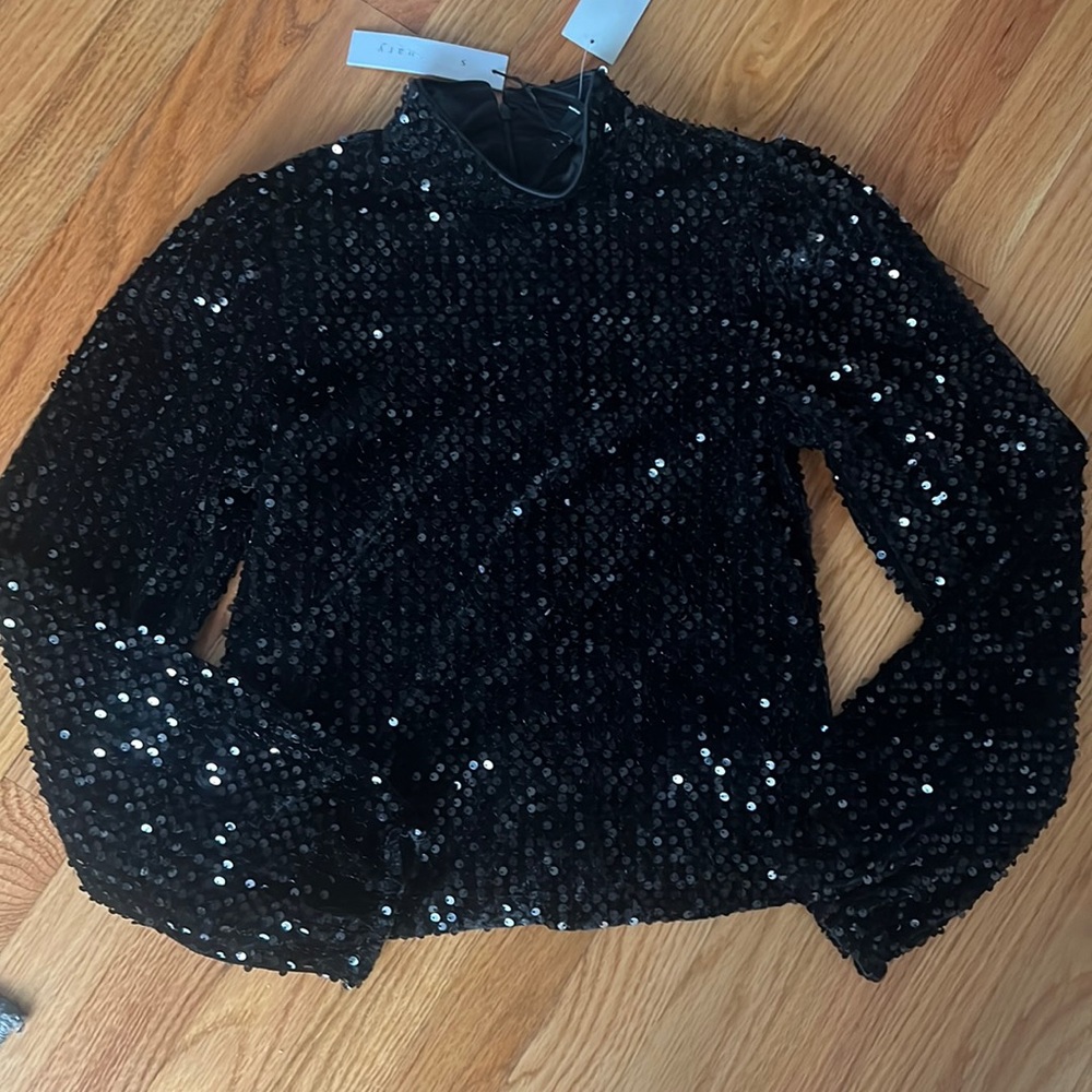Sanctuary Black Sequin Tank Top